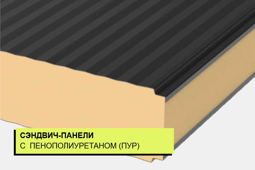 сэндвич панели с наполнителем ПУР
